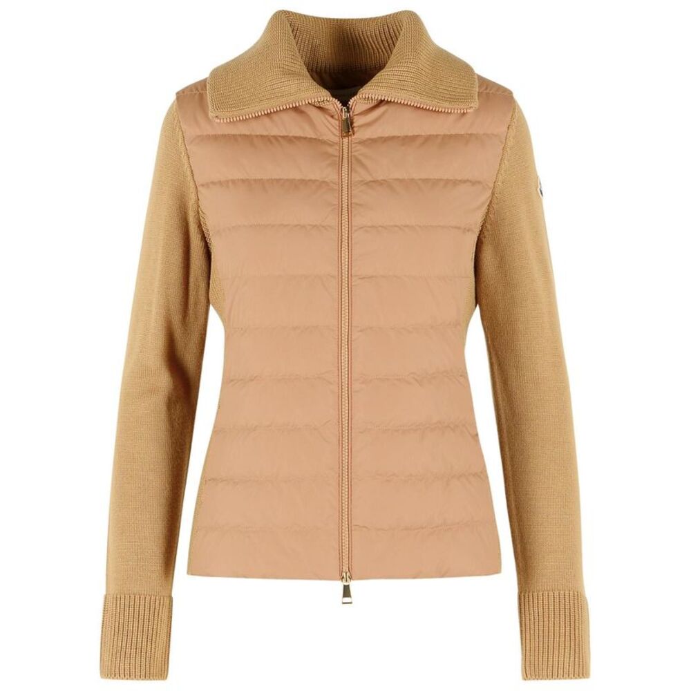 Moncler 'Tricot' Camel Virgin Wool Cardigan Women